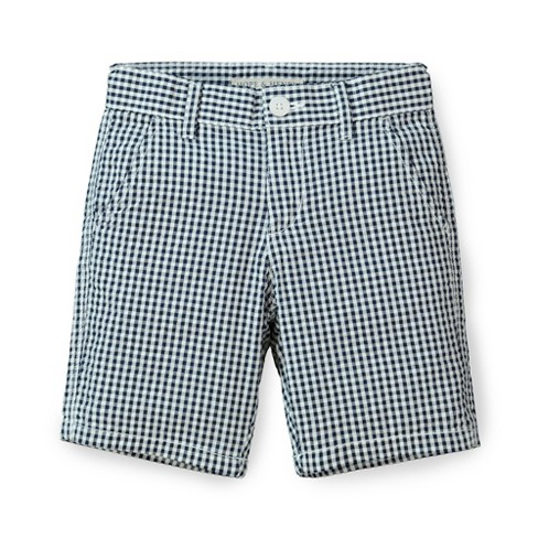 Hope & Henry Boys' Seersucker Short (navy Gingham, 6-12 Months) : Target