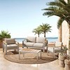 4PCS Outdoor Chat Set, Seating Set with Coffee Table, Lightweight Chairs with Aluminum Frame and Polyester Cushion-Coolbibila - 2 of 4