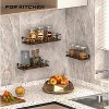 Attop Moon Phase Wall Shelves Brown Black, 3 Pack Small Floating Book Plant Shelves for Bedroom Kid Room - 3 of 4