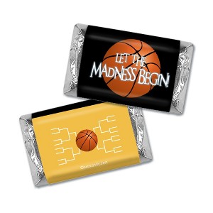 100ct Basketball Party Favors Hershey's Miniatures Candy Let the Madness Begin By Just Candy - Candy Not Included - 1 of 4