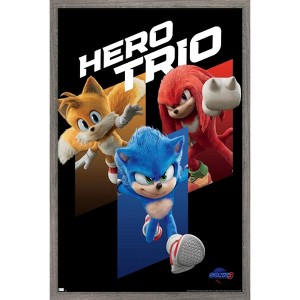 Trends International Sonic The Hedgehog 3 - Hero Trio Framed Wall Poster Prints - 1 of 4