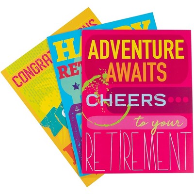 Best Paper Products 3-Pack Large Jumbo Retirement Farewell Cards with Envelopes, 8.5 X 11 inches Letter-Size for Coworkers, Employee, Boss, 3 Designs