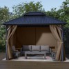 Aoodor 10' x 13' Gazebo Curtain Set Protecting Privacy Side Walls 4 Panels,Curtain Only - image 2 of 4