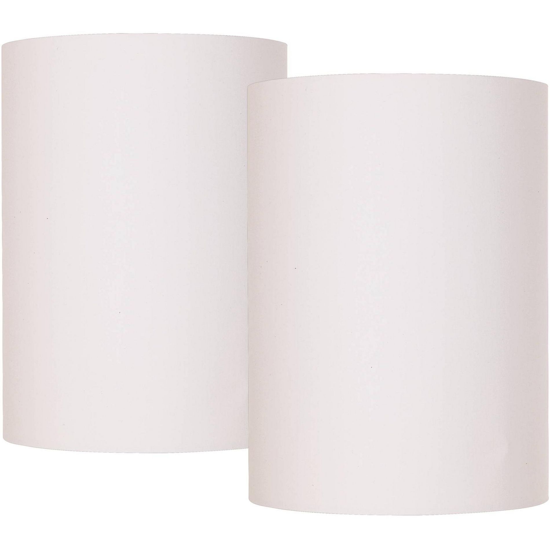 Springcrest Set of 2 Drum Lamp Shades White Small 8" Top x 8" Bottom x 11" High Spider with Replacement Harp and Finial Fitting