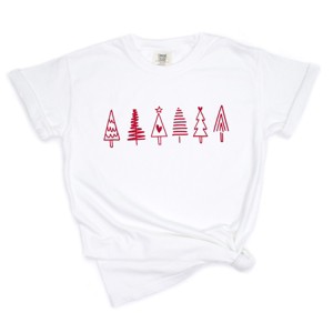 Simply Sage Market Row Of Christmas Trees Garment Dyed Tee - 1 of 4