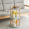 Grungis 360° Rotating Decorative Bookshelf,4 Tier Storage Shelves for Living Room,Bedroom - 2 of 4