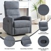 Manual Recliner Chair with 360° Swivel and Rocker,Fabric Upholstered Reclining Armchair for Living Room-The Pop Home - 2 of 4