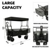 BEAFUP Collapsible Wagon with Canopy & Mosquito Net,480Lbs Foldable All-Terrain Cart for Camping,Shopping,Beach,Families & Outdoor Enthusiasts - 3 of 4