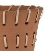 Natural Handthrown Terracotta Planter with Woven Rattan Accents - Foreside Home & Garden - 2 of 4