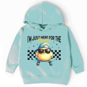 The Juniper Shop I'm Just Here For the Chicks Checkered Toddler Hoodie - 1 of 4
