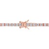 EVERLY JEWELRY | Rose Plated Sterling Silver 5 1/10 CT DEW Created White Moissanite Tennis Bracelet, 7-inch - 4 of 4