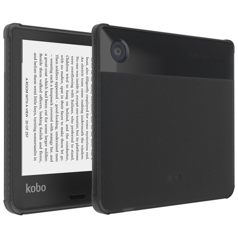 Kobo Libra 2 Black Bundle with Red SleepCover and AC Adapter