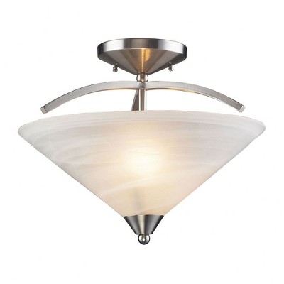 Elk Home Elysburg 2 - Light Semi-Flush Mount in  Satin Nickel