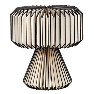 JONATHAN Y Zelda 12.8" Modern Art Deco Paper Pleated Shade Accent LED Table Lamp - 1 of 4