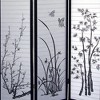 NicBex 3-panel Room Divider Portable Wooden Folding Privacy Screen Bamboo Design Wall Partition for Home & Office, Black - 2 of 4