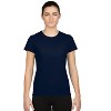 Gildan Missy Fit Women's X-Small Adult Short Sleeve T-Shirt, Navy (12 Pack) - image 3 of 4