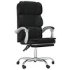 vidaXL Reclining Office Chair Black Faux Leather - 2 of 4