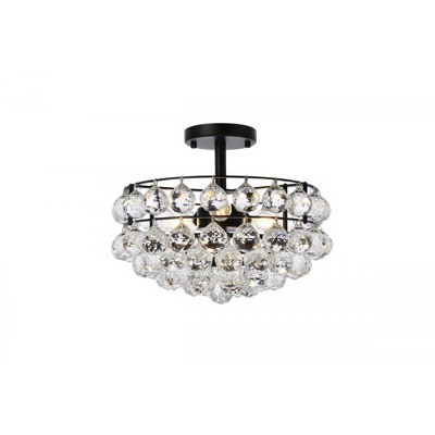 Elegant Lighting Savannah 14 inch flush mount in black