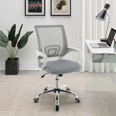 Lyngins Ergonomic Office Chair with Breathable Mesh & Chrome Base, Height-Adjustable, Home Office Desk Chair for Professional & Home Use