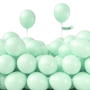 PartyWoo Balloons Pastel Green Light Mint Small Mini 5 Inch 50 pcs - 1 of 4
