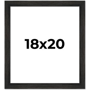 PosterPalooza | 18x20 Wide Barnwood Picture Frame, UV Acrylic, 6 Finishes - Grey, Brown, White, and Black - 1 of 4