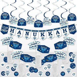 Big Dot of Happiness Hanukkah Menorah - Chanukah Holiday Party Supplies Decoration Kit - Decor Galore Party Pack - 51 Pieces - 1 of 4