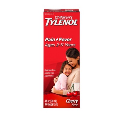 Children's Tylenol Pain + Fever Relief Liquid - Acetaminophen - Cherry - 4 fl oz