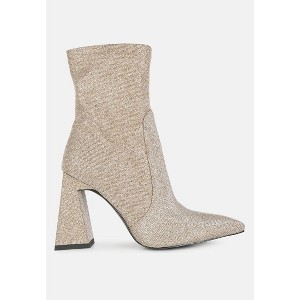 Hustlers Shimmer Block Heeled Ankle Boots - 1 of 4