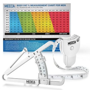 MEDca Body Fat Caliper & Tape Measure, Accurately Measures BMI - 1 of 4