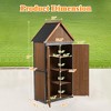 GDFStudio Forster Modern 67" Fir Wood Outdoor Storage Shed with Metal Frame - 3 of 4