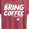 Women's - Instant Message - Bring Coffee Short Sleeve Graphic T-Shirt - 2 of 4