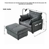 TIRAMISUBEST 55" Oversized Chaise Lounge Chair Indoor with Ottoman and Storage , Comfy Corduroy Single Sofa, Living Room Furniture, Gray - 3 of 4