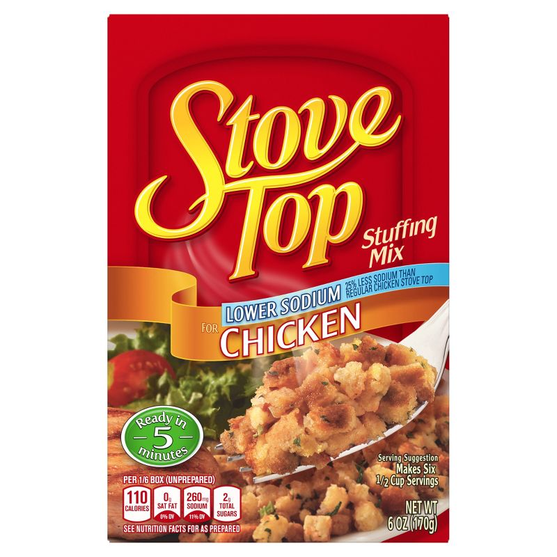 Stove Top Lower Sodium Stuffing Mix for Chicken 6oz, 6 of 11
