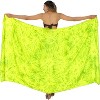 LA LEELA Women's Bikini Beach Wrap Swimwear Cover up Skirt Bathing suit Summer Wraps Sarong Swimsuits for Women One Size Green, Tie Dye Design - image 3 of 4