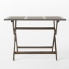 42.5"L Folding Table, Outdoor Patio Acacia Wood Folding Dining Table -ModernLuxe - 4 of 4