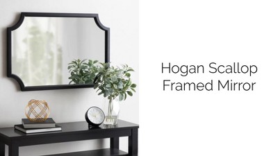 Gold Scallop Full-Length Rectangular Wood Wall Mirror
