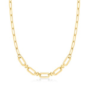 Ross-Simons 18kt Gold Over Sterling Enlarged Paper Clip Link Necklace - 1 of 4