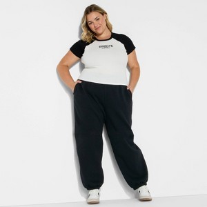 Women's Fleece Mid-Rise Joggers - Wild Fable™ - 1 of 3