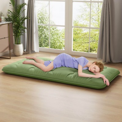 Twin Green Handcrafted Water Resistant Innerspring Futon Pad