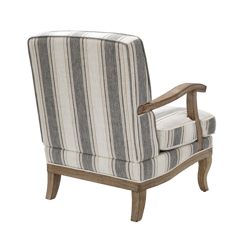 Rinaldo Farmhouse Style Armchair with Romantic Stripes Armchair for Living Room, Lounge, Bedroom Set of 2  | ARTFUL LIVING DESIGN, 4 of 11