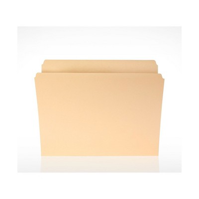 Staples 100% Recycled Manila File Folder Letter Straight Tab 100/Box TR393125/393125
