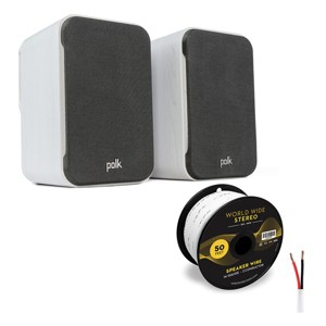 Polk Audio Signature Elite ES10 Surround Speaker Pair with 14 Gauge Speaker Wire - 50 Feet - 1 of 4