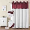 BAGOKIE 72"x75" Waffle Weave Hookless Shower Curtain, Pack of 1 - 2 of 4