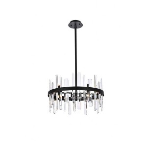 Elegant Lighting Serena 10 - Light Pendant in  Black - 1 of 4