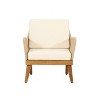 Okak Boho Handwoven Rope Patio Club Chair Premium Acacia Accent Chair,Rustic Armchair with Water-Resistant Cushion&Footpad,Patio Furniture Seating - 2 of 4