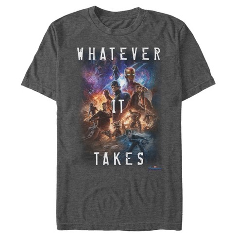 Men S Marvel Avengers Endgame Whatever It Takes Poster T Shirt Charcoal Heather Large Target