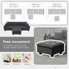 100"W Modern L-Shaped Sectional Sofa, 4 Seat Suede Velvet Couch Set with Free Pillows and Ottoman - ModernLuxe - 4 of 4