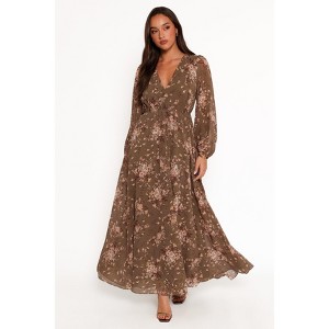 Petal and Pup Anisa Maxi Dress - Olive Floral S - 1 of 4
