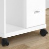 GlasFlength File Cabinets 2 Drawer File Cabinet Rolling Filing Cabinet Mobile File Cabinet with Open Storage for Home Office, White, 17.75"*17.75"*23" - 4 of 4