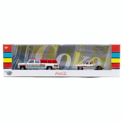 M2 Machines Auto Haulers '73 GMC Sierra 3500 & '76 GMC Sierra Grande 15 Coca-Cola